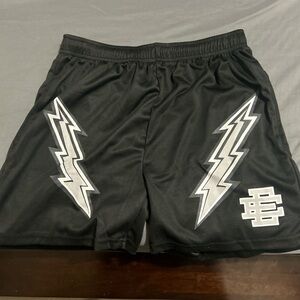 Eric Emanuel Black and Silver Athletic Shorts